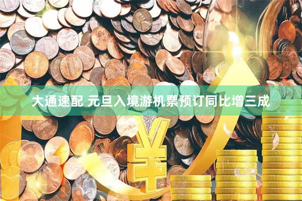 大通速配 元旦入境游机票预订同比增三成