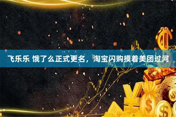 飞乐乐 饿了么正式更名，淘宝闪购摸着美团过河
