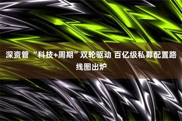 深资管 “科技+周期”双轮驱动 百亿级私募配置路线图出炉