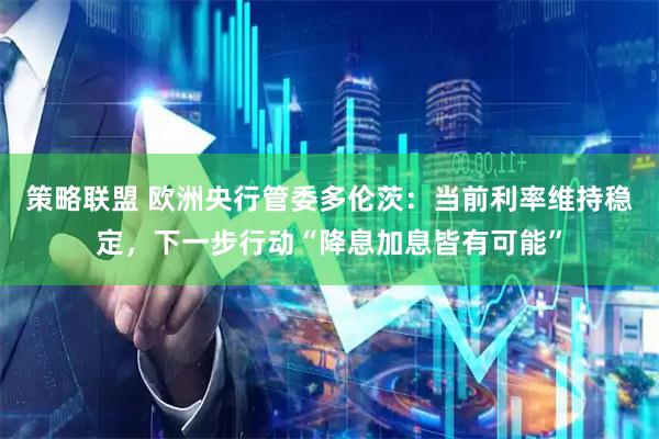 策略联盟 欧洲央行管委多伦茨：当前利率维持稳定，下一步行动“降息加息皆有可能”