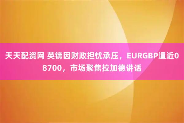 天天配资网 英镑因财政担忧承压，EURGBP逼近08700，市场聚焦拉加德讲话